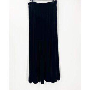 Vintage Chetta B Full Length Black Velvet Maxi Skirt 10 Witchy Whimsygoth Costum